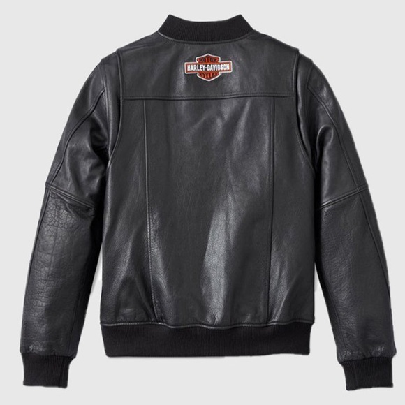 Women's Harley-Davidson Piper Bomber Leather Jacket size medium NWT - Picture 3 of 15